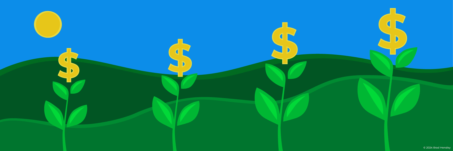 Business Growth through marketing and branding money plants